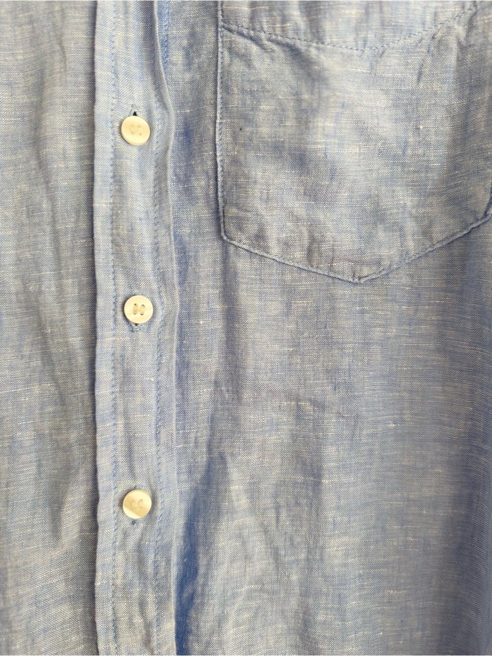 GAP 100% linen oversized shirt in blue (S) - Picture 5 of 8
